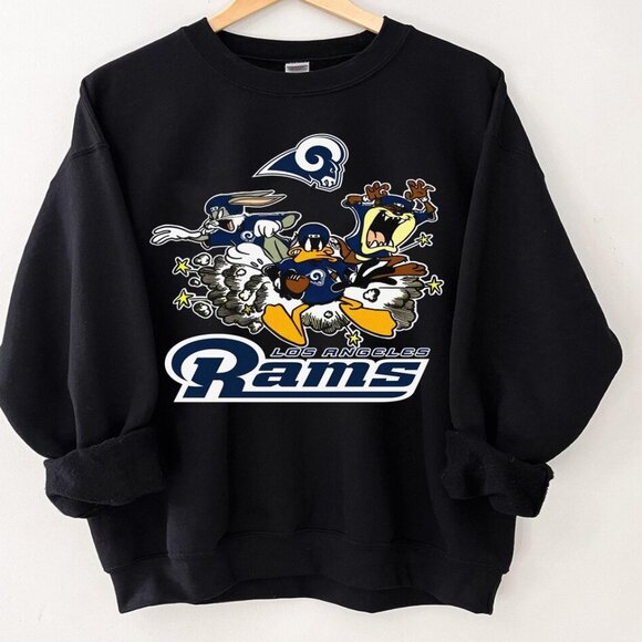 Los Angeles rams looney tunes bugs taz Football Merch sweatshirt shirt retro NFL - Picture 1 of 2